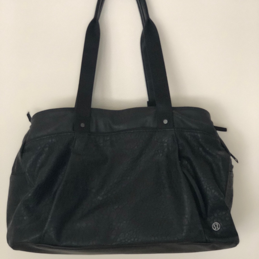 Black Lululemon Faux Leather Bag
